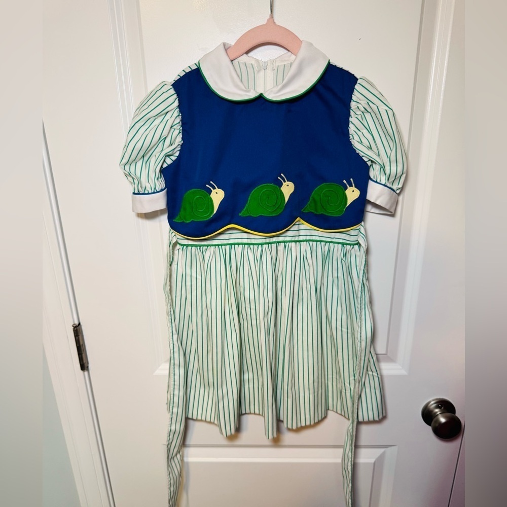 Lilac Bush Vintage Unique Snail Appliqué Dress Size 6 - Picture 1 of 3